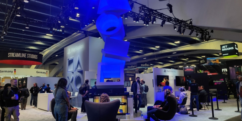 PlayStation booth at the Game Developers Conference 2023